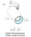 designerska oprawa sufitowa na szynoprzewodzie reflektor natynkowy Texo XL.75 LED Adaptor 3F 10W H100 schemat.jpg