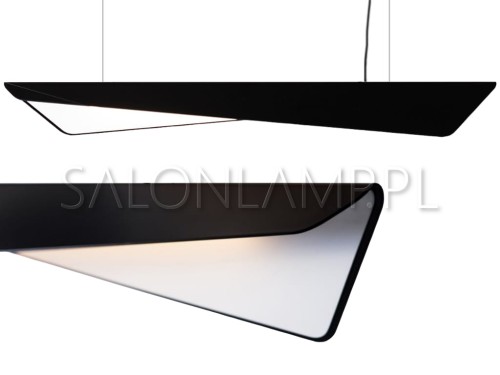 czarna lampa zwieszana wewnątrz biała do nowoczesnych wnętrz Wave Max Minimal ZW LED 23W.jpg