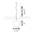 elegancka lampa wisząca Jube SP 1 P LED Vistosi schemat.jpg