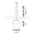 elegancka lampa wisząca Mirage SP LED Vistosi schemat.jpg