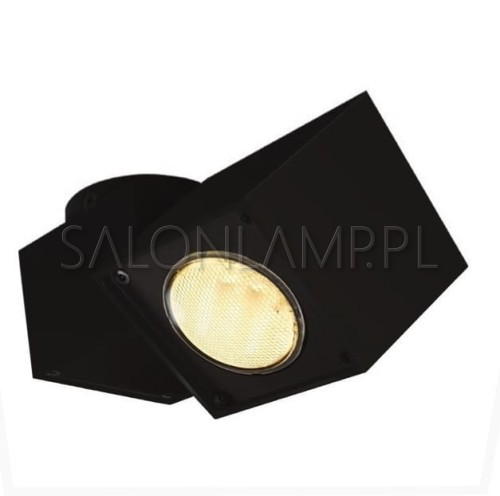 mała czarna lampa kostka plafon na suficie Vosto NT1 halogen 50W GU10 z możliwością obrotu świecenia.jpg