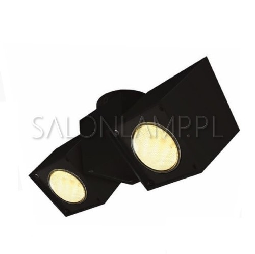 podwójna mała czarna lampa dwie kostki plafon na suficie Vosto NT2 halogen 2x50W GU10 z możliwością obrotu świecenia.jpg