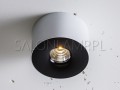 dekoracyjna biała lampa natynkowa z czarnym odbłyśnikiem Mono NT edge.LED AC230 10W.jpg