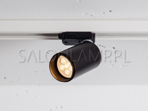 czarna lampa sufitowa na szynoprzewodzie Texo Single Pro Adoptor 3F 50W GU10 do oświetlenia wystawy sklepowej.jpg