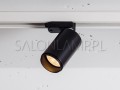 czarny walcowaty reflektor wpinany w szynoprzewód Texo Single Pro Adoptor 3F 50W GU10 do salonu lub biura.jpg