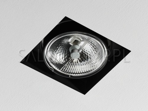 kwadratowa czarna lampa wpuszczana zlicowana z sufitem podwieszanym MULTIVA EVO 115.1 110W Trimless QR111 G53 do nowoczesnych wnętrz.jpg