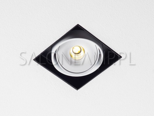 mała lampa wpuszczana w sufit podwieszany biały reflektor z czarnym wnętrzem Tweet 50.1 Trimless mini.LED 8,5W do nowoczesnych pokojów.jpg