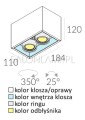 kanciasta oprawa natynkowa reflektor z regulacją światła spotlight Solid 110.2 NT mini.LED 2x8,5W schemat.jpg