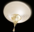biały plafon lampa montowana do sufitu z bursztynowym wiszącym kryształem Poison PL60 do eleganckich wnętrz.jpg