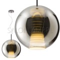 włoska lampa wisząca Beluga Royal 17W 40 titanum tytan