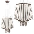 lampa zwieszana do nowoczesnych wnętrz Saya 40cm biała rdzawa 100W E27