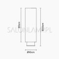 designerski plafon sufitowy Claque h30cm LED 20W brąz schemat