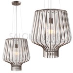 Saya Crystal Rdzawa 1x100W E27 – 400x450x2000mm – Lampa Wisząca