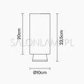 designerski plafon sufitowy Claque h20cm LED 20W brąz schemat