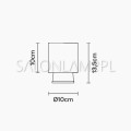 designerski plafon sufitowy Claque h10cm LED 20W brąz schemat